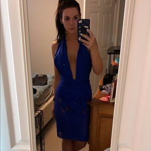 Sexy Lace V Neck Bandage Dress